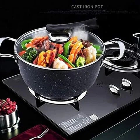 Kitchen Cookware Set, Black by Express Essentials