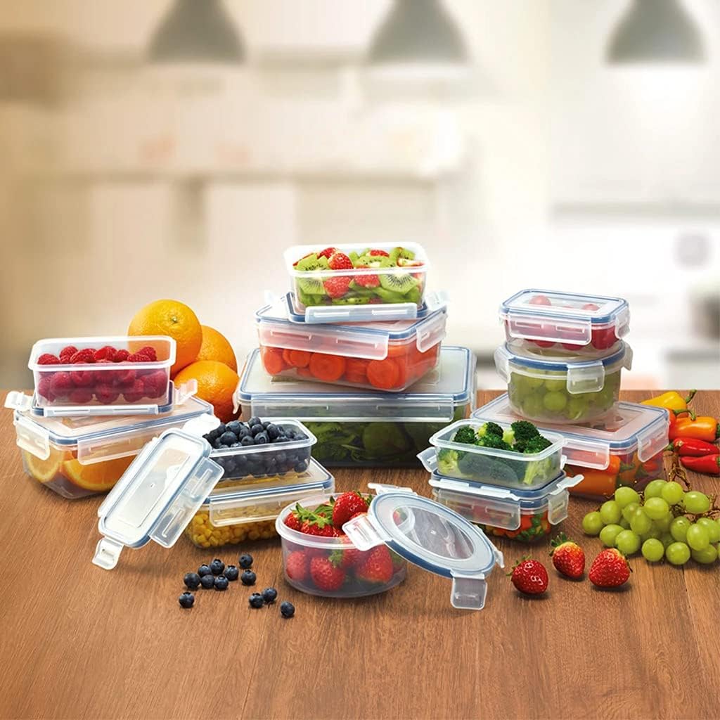 Food Storage Containers with Lids, 13 Pieces by Express Essentials