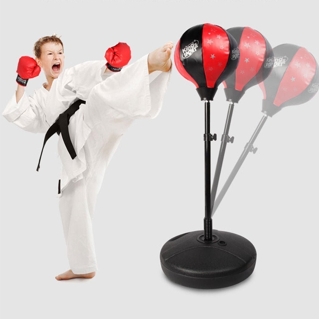 Kids Boxing Gloves and Punching Ball Set by Express Essentials
