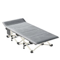 Folding Camping Bed for Outdoor and Picnic (Grey) by Express Essentials
