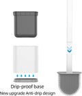 Wall-Mounted Toilet Brush with Holder by Express Essentials