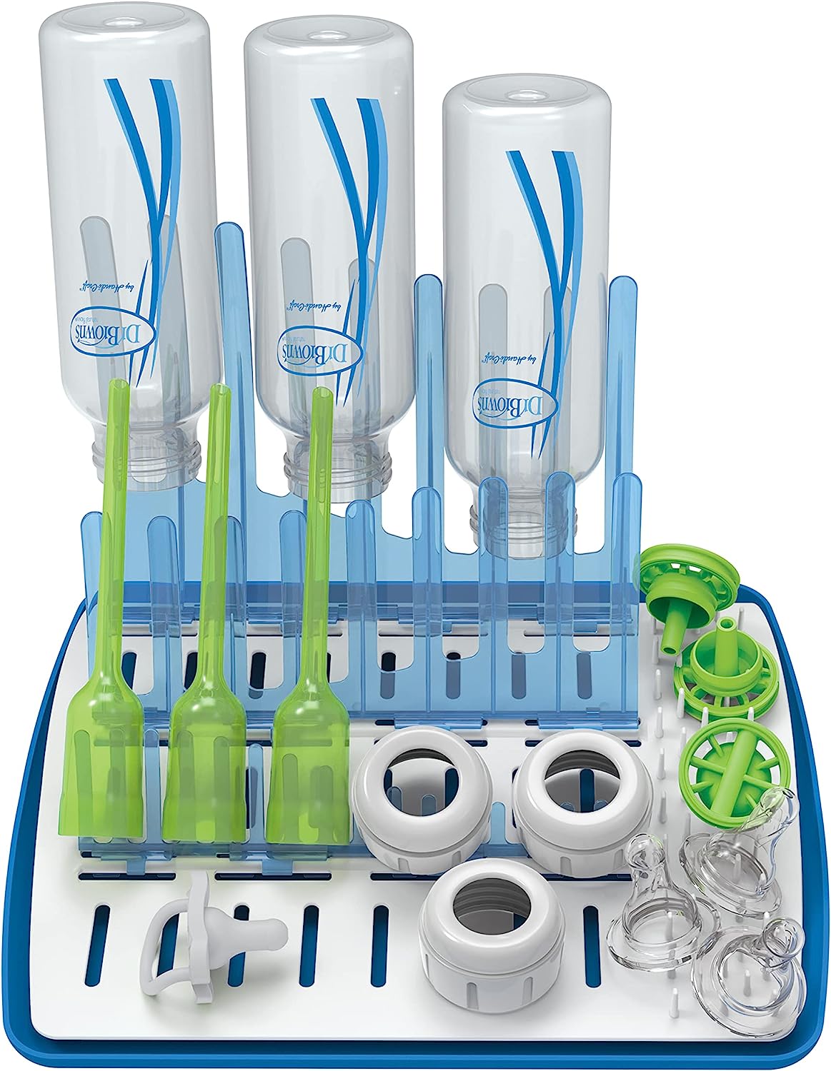 Folding Dish Drying Rack in Blue by Express Essentials
