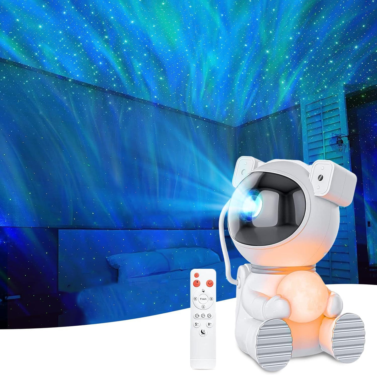Astronaut Galaxy Star Projector Night Light by Express Essentials