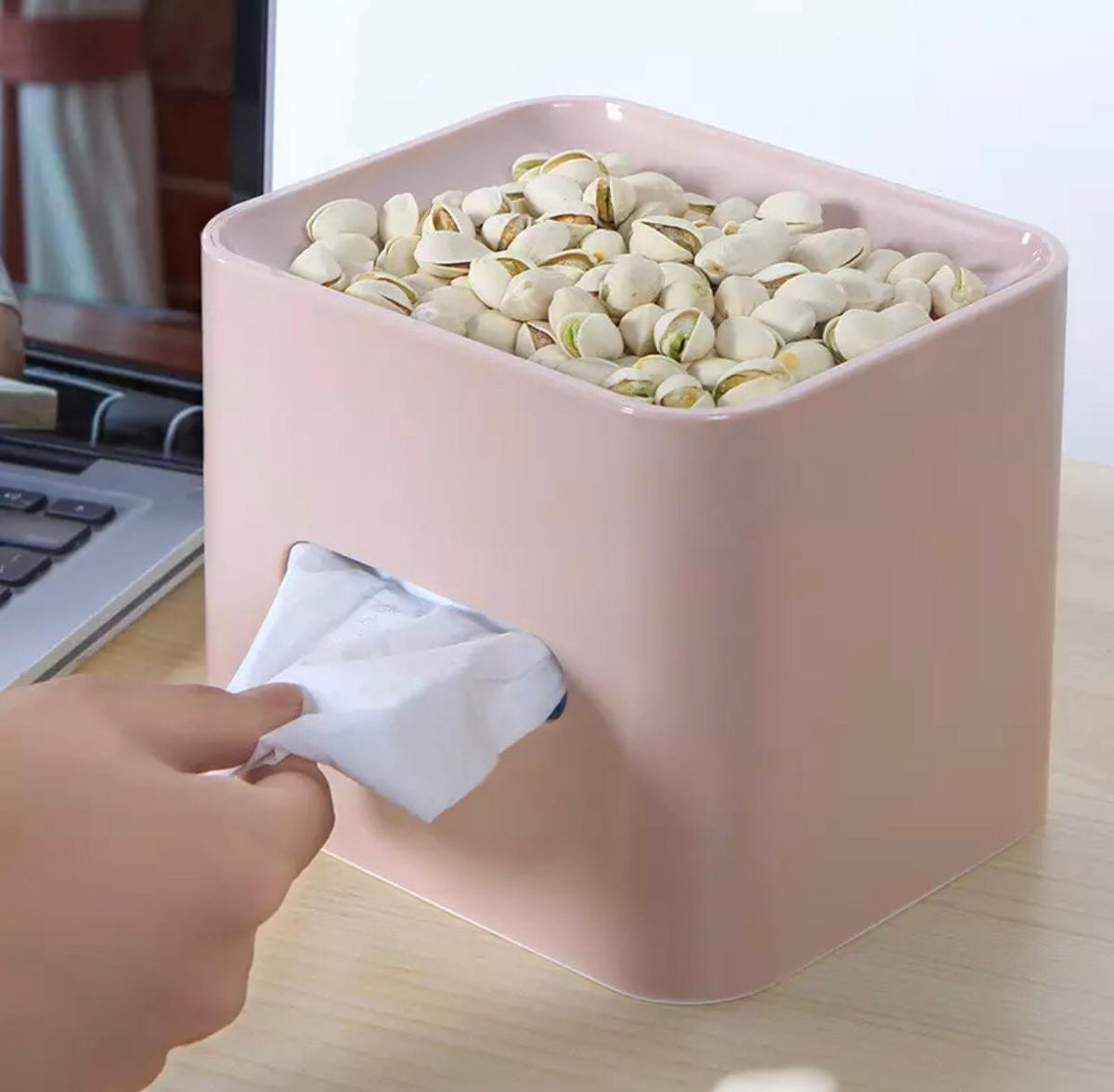 Multifunctional Tissue Box Cover with Tray by Express Essentials