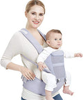 Baby Carrier with Hip Seat, Grey by Express Essentials