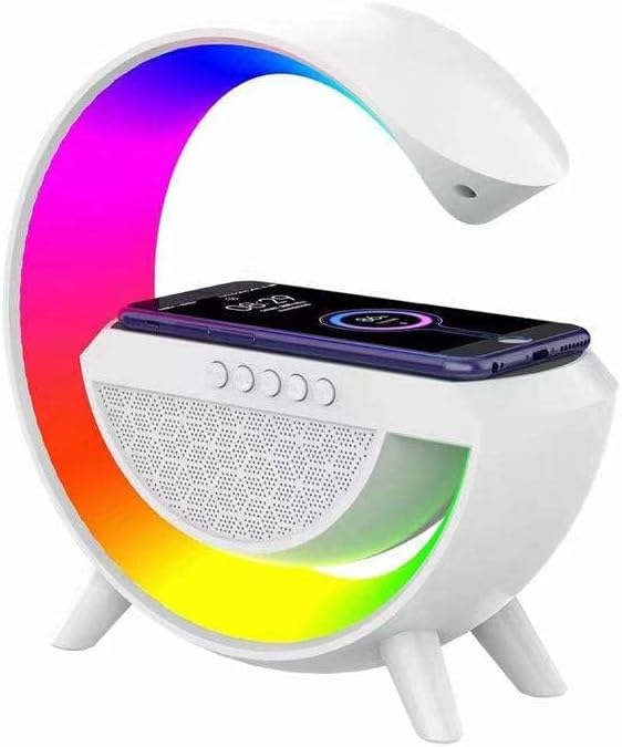 Wireless Charger Lamp with Bluetooth Speaker and RGB Light by Express Essentials