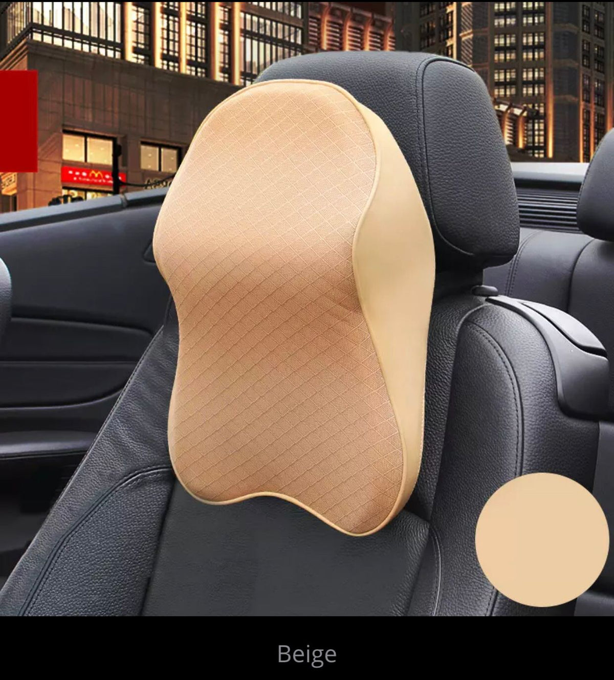 Car Seat Headrest Neck Pillow (2 Pcs) by Express Essentials