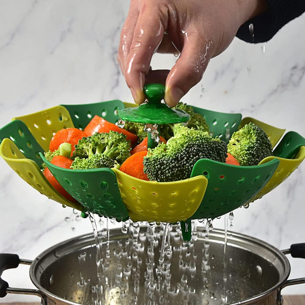 Lotus Folding Steamer Basket by Express Essentials
