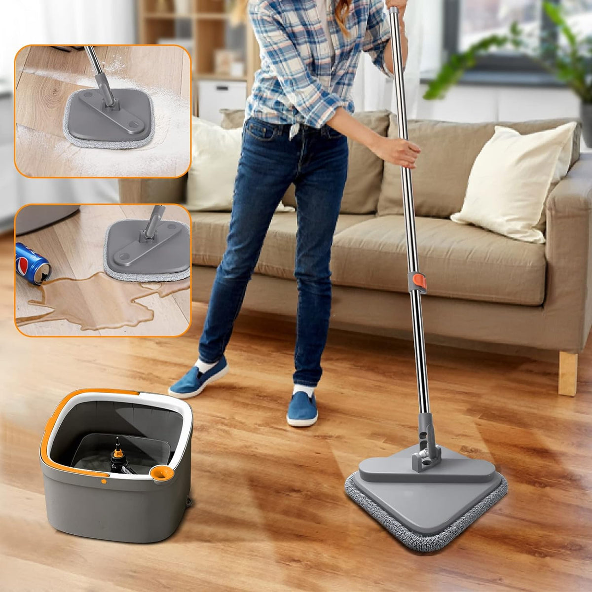 360° Spin Mop and Bucket Set by Express Essentials