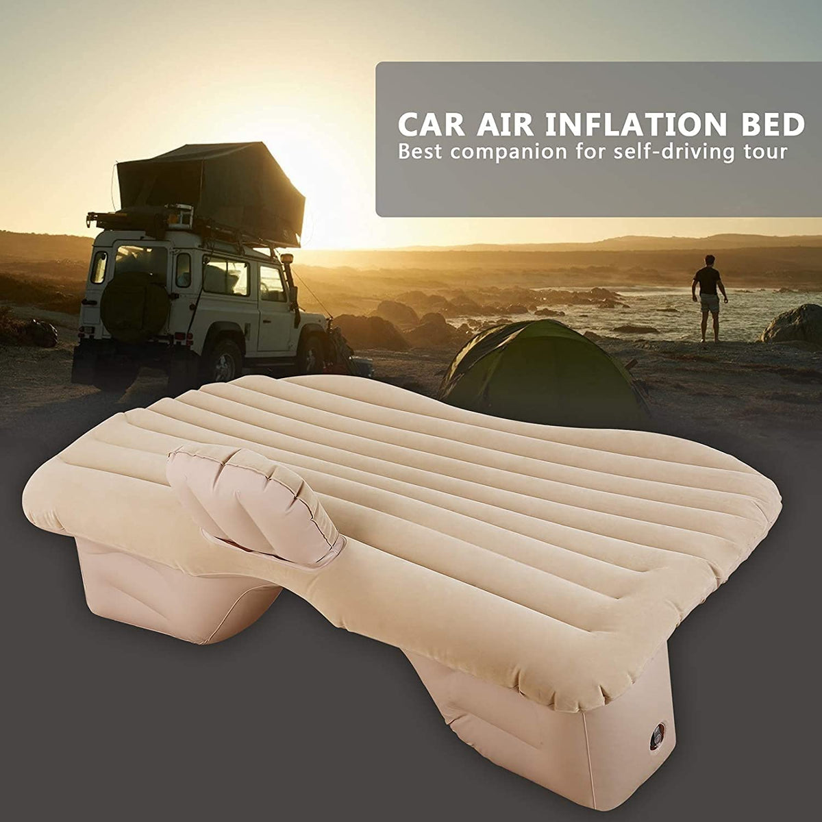 Inflatable Car Travel Bed by Express Essentials