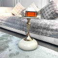 Open Circle Carbon Steel Side Table by Express Essentials